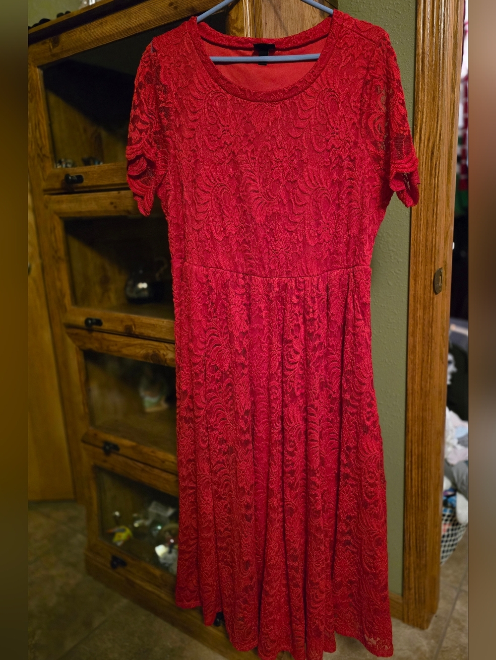 Torrid Red Lace Dress Size 1